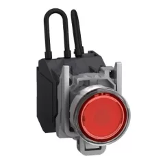   Schneider XB4BW24BM5GEX Harmony ATEX DG komplett nyomógombos LED tesztlámpa, Ø22, 24VAC/DC, piros