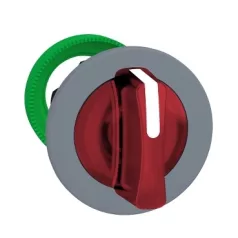   Schneider XB5FK134B5C0 Harmony panelbe süllyesztett komplett műanyag világító kapcsoló, Ø30, 3 állású, 24 V, 1NO+1NC, piros, szürke körgyűrű