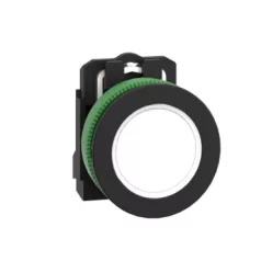   Schneider XB5FVM1 Harmony panelbe süllyesztett komplett műanyag LED jelzőlámpa, Ø30, 230VAC, fehér