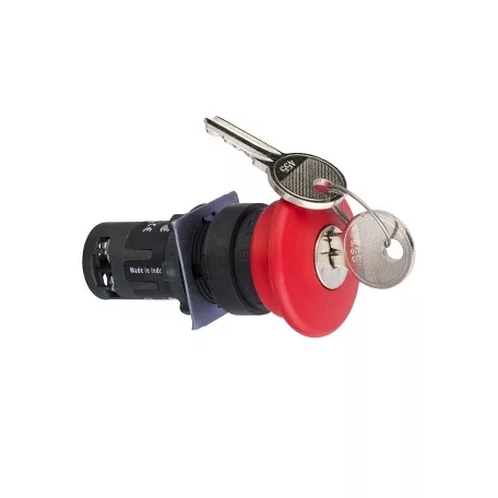 Schneider XB7ES145P vészleállító 1NC+1NO, kulcsos