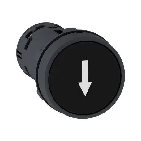 Schneider XB7NA21343 Nyomógomb fekete-fehér lefelé nyíl 1NO