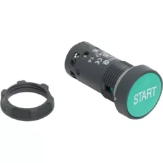   Schneider XB7NA3133 Rugós visszatérítésű nyomógomb zöld 1NO, fehér, I jellel