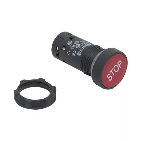 Schneider XB7NA4234 PB - SPRING RTN, RED - 1NC -WHITE [STOP]