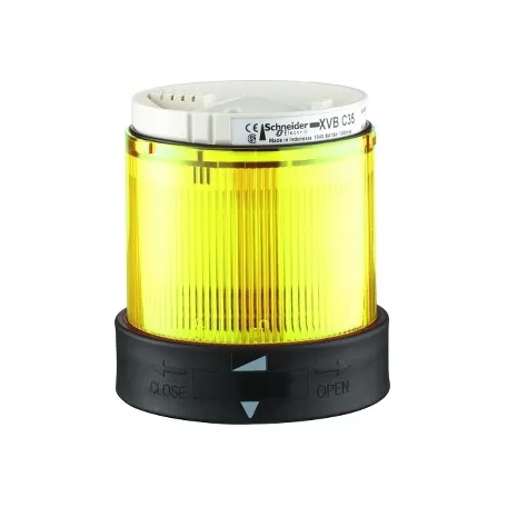 Schneider XVBC2B8D Harmony XVB Ø70 fényoszlop fénymodul, LED, folyamatos fényű, sárga, 24VAC/DC, diffúzorral