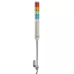   Schneider XVC4B55S Harmony XVC monolitikus Ø40 fényoszlop, 1 piros 1 narancs 1 zöld 1 kék 1 átl. Foly./villogó, hangj., tartócső, 24VAC/DC