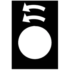 Schneider ZB2BY2923 Felirati címke jelölés: balra forgó