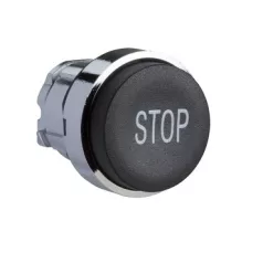   Schneider ZB4BL234 Harmony fém nyomógomb fej, Ø22, kiemelkedő, fekete, "STOP"