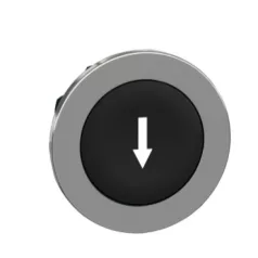   Schneider ZB4FA335 Harmony panelbe süllyesztett fém nyomógomb fej, Ø30, fekete, "fel nyíl"