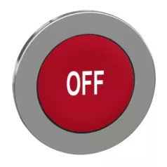   Schneider ZB4FA435 Harmony panelbe süllyesztett fém nyomógomb fej, Ø30, piros, "OFF"