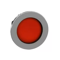   Schneider ZB4FA46 Harmony panelbe süllyesztett fém nyomógomb fej, Ø30, visszatérő, mélyítet, piros