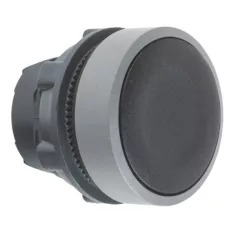   Schneider ZB5AA2C0 Harmony műanyag nyomógomb fej, Ø22, visszatérő, fekete, szürke perem