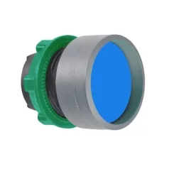   Schneider ZB5AA66C0 Harmony műanyag nyomógomb fej, Ø22, visszatérő, mélyítet, kék, szürke perem