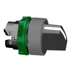   Schneider ZB5AD7C0 Harmony műanyag választókapcsoló fej, Ø22, 3 állású balról középre visszatérő, fekete, szürke perem