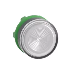   Schneider ZB5AW313S Harmony műanyag világító nyomógomb fej, Ø22, visszatérő, beépített LED-hez, hornyolt lencsével, fehér