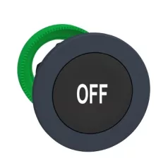   Schneider ZB5FA235 Harmony panelbe süllyesztett műanyag nyomógomb fej, Ø30, fekete, "OFF"