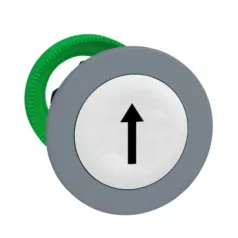   Schneider ZB5FA334C0 Harmony panelbe süllyesztett műanyag nyomógomb fej, Ø30, fehér, "fel nyíl", szürke perem