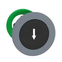   Schneider ZB5FA335C0 Harmony panelbe süllyesztett műanyag nyomógomb fej, Ø30, fekete, "fel nyíl", szürke perem