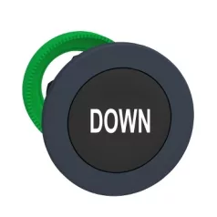   Schneider ZB5FA344 Harmony panelbe süllyesztett műanyag nyomógomb fej, Ø30, fekete, "DOWN"