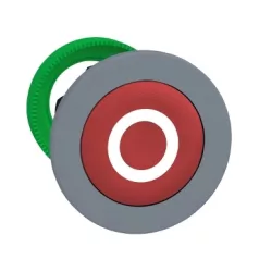   Schneider ZB5FA432C0 Harmony panelbe süllyesztett műanyag nyomógomb fej, Ø30, piros, "O", szürke perem