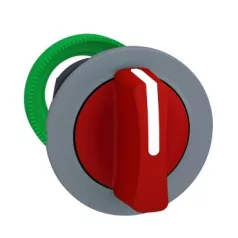   Schneider ZB5FD304C0 Harmony panelbe süllyesztett műanyag választókapcsoló fej, Ø30, 3 állású, piros, szürke perem