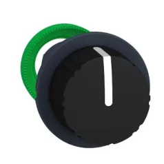   Schneider ZB5FD39 Harmony panelbe süllyesztett műanyag választókapcsoló fej, Ø30, 3 állású, recés, fekete