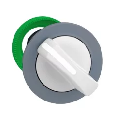   Schneider ZB5FD401C0 Harmony panelbe süllyesztett műanyag választókapcsoló fej, Ø30, 2 állású visszatérő, fehér, szürke perem