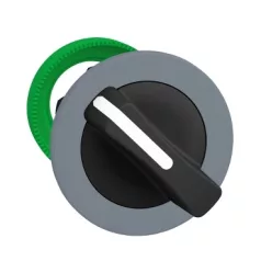   Schneider ZB5FD4C0 Harmony panelbe süllyesztett műanyag választókapcsoló fej, Ø30, 2 állású visszatérő, fekete, szürke perem