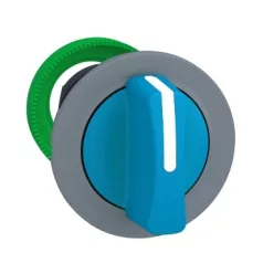   Schneider ZB5FD706C0 Harmony panelbe süllyesztett műanyag kapcsoló fej, Ø30, 3 állású balról középre visszatérő, kék, szürke perem