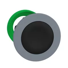   Schneider ZB5FH02C0 Harmony panelbe süllyesztett műanyag nyomógomb fej, Ø30, fekete, nyomó-nyomó, szürke perem