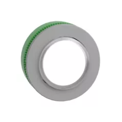   Schneider ZB5FH13C0 Harmony panelbe süllyesztett műanyag világító nyomógomb fej, Ø30, kiemelkedő, fehér, nyomó-nyomó, szürke perem