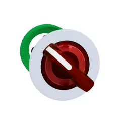   Schneider ZB5FK1743C0 Harmony panelbe süllyesztett műanyag világító választókapcsoló fej, Ø30, 3 állású, piros, balról vissza., szürke perem