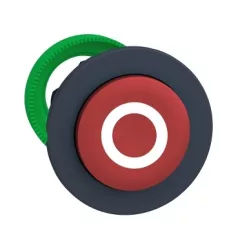   Schneider ZB5FL432 Harmony panelbe süllyesztett műanyag nyomógomb fej, Ø30, kiemelkedő, piros, "O"