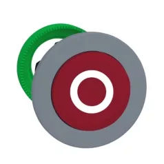   Schneider ZB5FL432C0 Harmony panelbe süllyesztett műanyag nyomógomb fej, Ø30, kiemelkedő, piros, "O", szürke perem