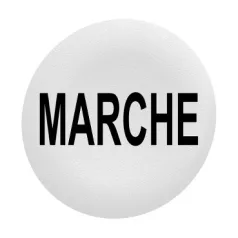   Schneider ZBAF142 Harmony Ø30 panelbe süllyesztett nyomógomb tető, fehér, "MARCHE"