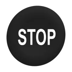   Schneider ZBAF234 Harmony Ø30 panelbe süllyesztett nyomógomb tető, fekete, "STOP"