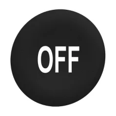   Schneider ZBAF235 Harmony Ø30 panelbe süllyesztett nyomógomb tető, fekete, "OFF"