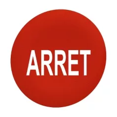   Schneider ZBAF433 Harmony Ø30 panelbe süllyesztett nyomógomb tető, piros, "ARRET"