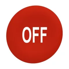   Schneider ZBAF435 Harmony Ø30 panelbe süllyesztett nyomógomb tető, piros, "OFF"