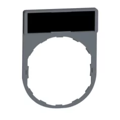   Schneider ZBY2101C0 Harmony címketartó 30x40 mm, Ø22 készülékekhez, 8x27 mm felirati címkével, jelöletlen, fekete/piros, szürke perem