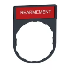   Schneider ZBY2123 Harmony címketartó 30x40 mm, Ø22 készülékekhez, 8x27 mm felirati címkével, REARMEMENT