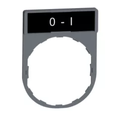   Schneider ZBY2178C0 Harmony címketartó 30x40 mm, Ø22 készülékekhez, 8x27 mm felirati címkével, O-I, szürke