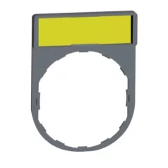   Schneider ZBY4101C0 Harmony címketartó 30x40 mm, Ø22 készülékekhez, 8x27 mm felirati címkével, jelöletlen, fehér/sárga, szürke perem