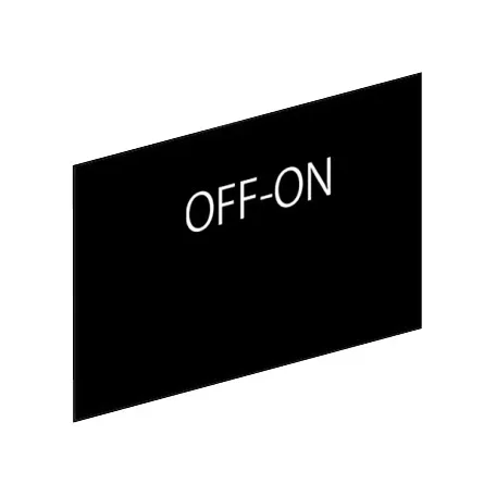 Schneider ZBY502367C Easy Harmony XB2, Felirati tábla, 18x27 mm, jelölt OFF-ON, műanyag, 