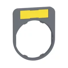   Schneider ZBYF4101C0 Harmony címketartó, 40x50 mm, Ø30 süllyesztett készülékhez, 8x27 címkéhez, fehér/sárga, szürke perem