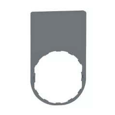   Schneider ZBYP6101C0 Harmony felirati tábla, 30x50 mm, műanyag, Ø22 készülékekhez, gravírozható, szürke perem