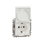 Schneider SDD111023 Sedna Design dugalj 2P+F,csapófedeles,csavaros bekötés,16A,fehér