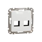 Schneider SDD111444C Sedna 2xRJ45 adapter, AMP, MOLEX, KELINE betétekhez, fehér