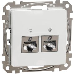 Schneider SDD111462S Sedna Design 2xRJ45 Cat6 STP aljzat, fehér