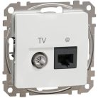 Schneider SDD111469T Sedna Design TV/RJ45 Cat6 UTP kombinált aljzat, fehér