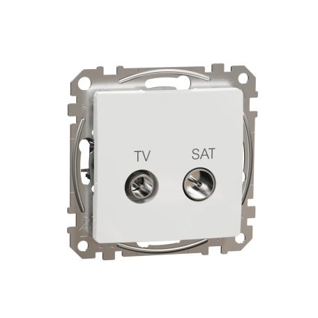 Schneider SDD111471S Sedna Design TV/SAT aljzat, végzáró, 4 dB, fehér